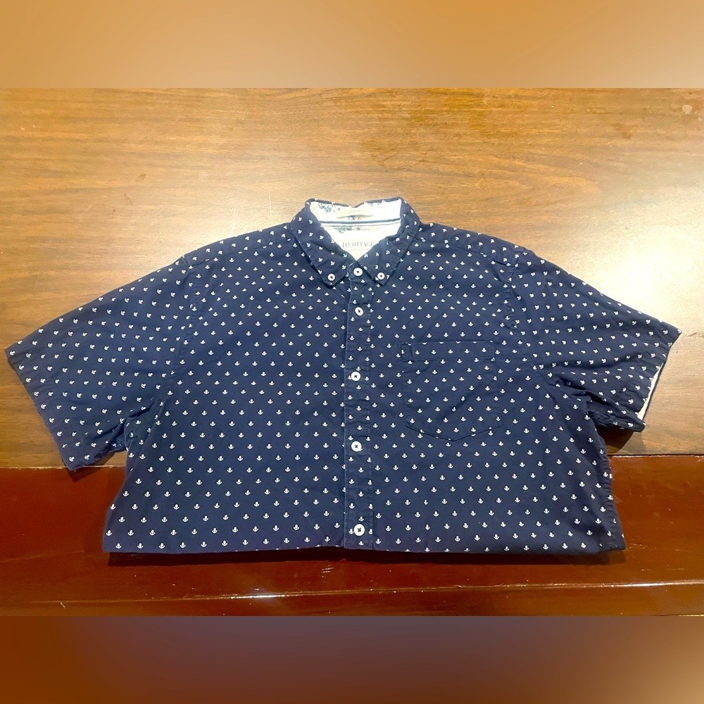 Heritage Report Collection Anchor Button Up Shirt - image 1
